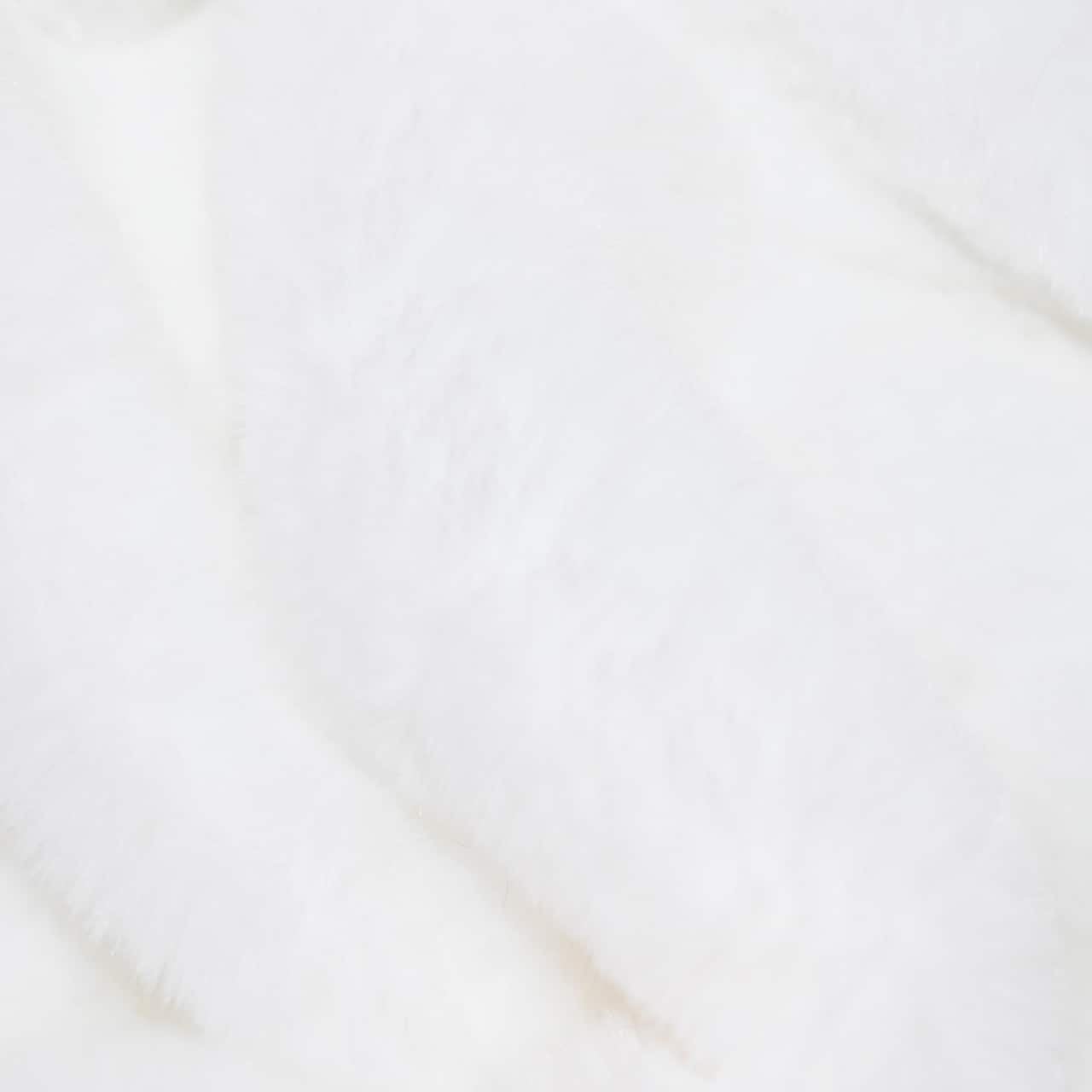 White Faux Fur Craft Fabric